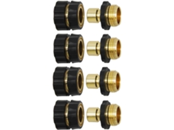 Conector Para Mangueira, 4 Unidades, Em Latão, Para Sistemas De Rega, Depósitos E Tubagens Exteriores