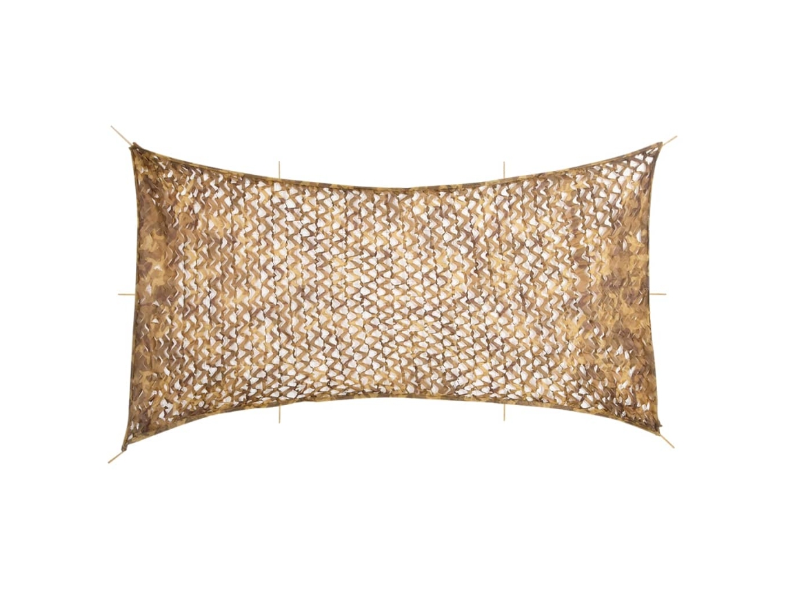Vidaxl Rede De Camuflagem Com Saco De Arrumação 708x423 Cm Areia