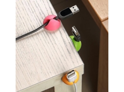 Yuru aro de Cabo para Mesa, Clips de Fio Coloridos para Cabo de Computador Ou Mouse (6 Peças)