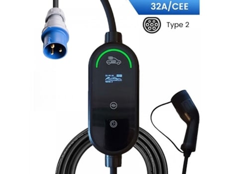 Carregador Portátil Vebox T2 Monofásico Ajustável de 6A a 32A 7.4Kw Bolsa I9CHARGE