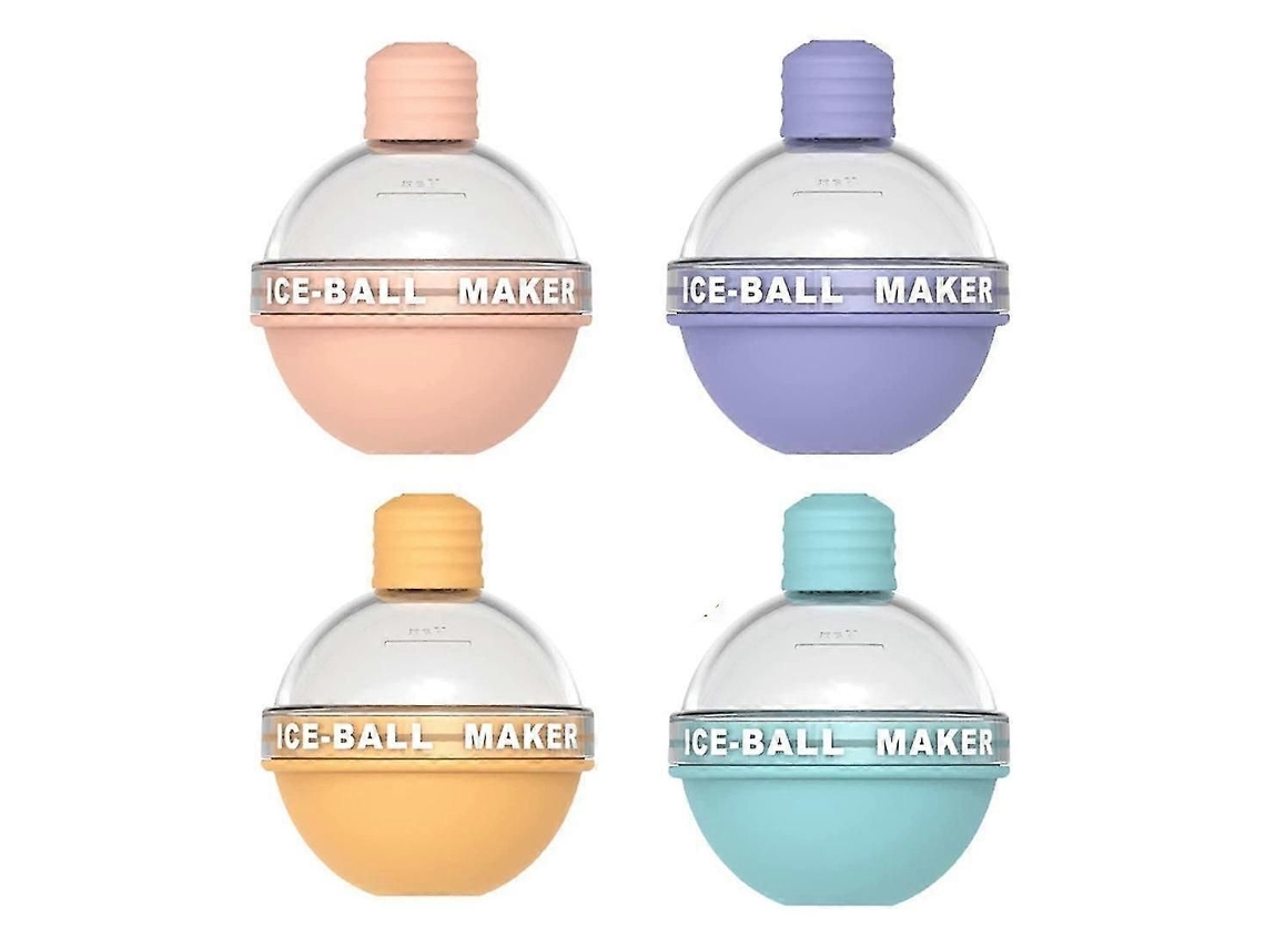 4 Formas De Gelo Esférico De Silicone Para Whisky, 2.5 Polegadas