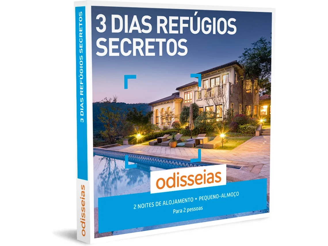 Pack Presente ODISSEIAS - 3 Dias Refúgios Secretos | Experiência de alojamento para 2 Pessoas