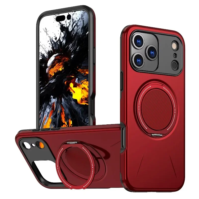 (vermelho, Para Iphone 14 Plus) Capa Protetora Com Suporte Magnético Para Carro, À Prova De Choque E Com Carregamento Sem Fio.