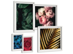 Conjunto De Pinturas Motivos Vegetais Florais Espelharte (5 Peças)