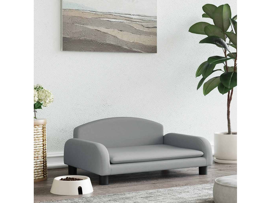 Vidaxl Cama 70x45x30 Cm Tecido Cinzento-claro