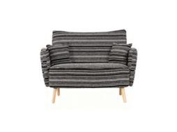 Sofá Moderno De Dois Lugares Com Almofadas Confortáveis E Bolsa De Armazenamento, Ideal Para Quartos Pequenos E Espaços Reduzidos.