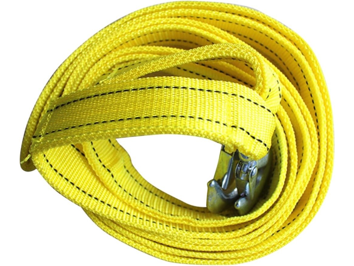Kit De Corda De Reboque Para Carro E Reboque Para Uso Externo Com Ganchos De Ferro Antivibração Visíveis À Noite.