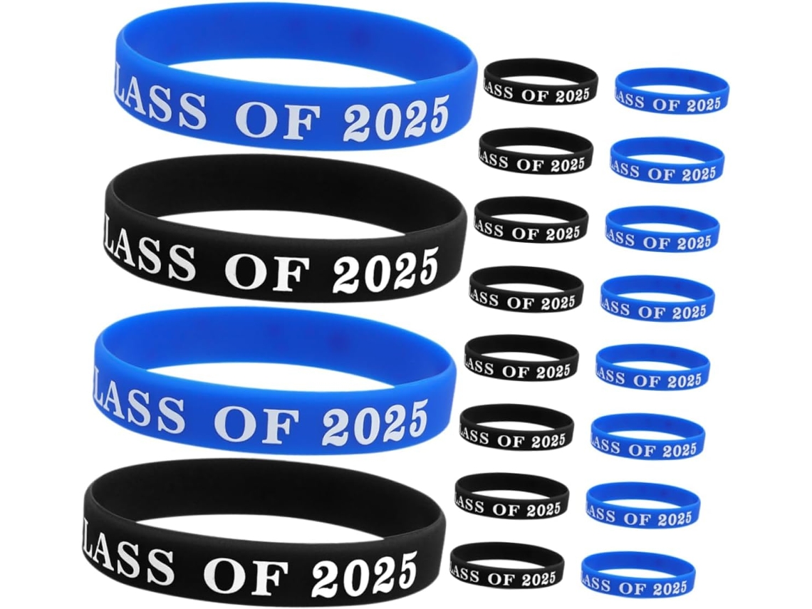 Sewacc Conjunto De 20-pulseiras Silicone Ajustáveis Para Formatura, Acessórios Elegantes E Confortáveis Para A Formatura