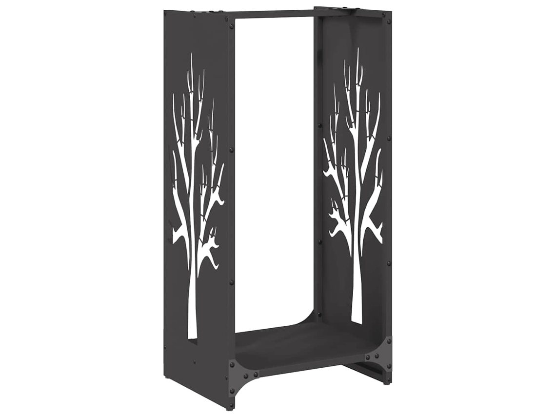 Firewood Rack, Firewood Racks Vidaxl Preto Aço (n/a)