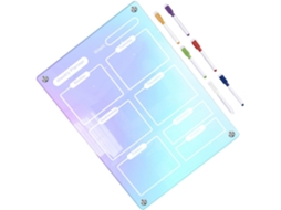 Quadro branco magnético, marcador acrílico para quadro branco, planejador semanal reutilizável