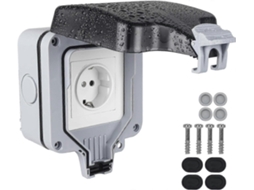 Tomada Externa À Prova D'água Ip66, Tomada de Parede Externa, Tomada Externa À Prova D'água BRILVIBERA