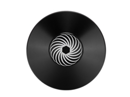 Abrazadera de Estabilização para Toca discos de Vinil em Alumínio com Peso Microfibra Preta MARCA