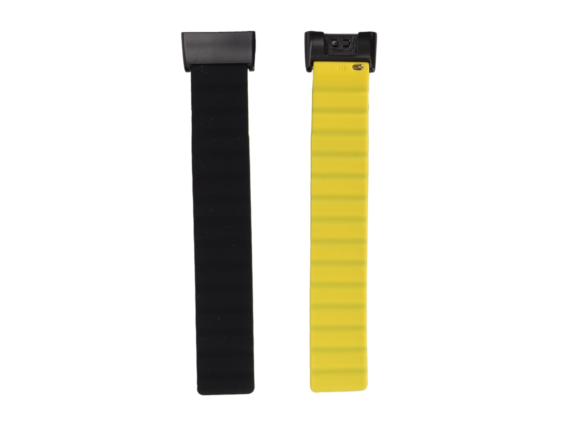 Aetheria 2pcs Pulseira de Relógio Magnética de Silicone Ajustável para Redmi Mi Watch Lite Preto Amarelo