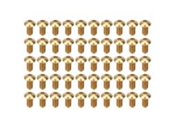Parafusos De Cabeça Sextavada M4, 50 Peças, Semicircular, Cobre Puro,