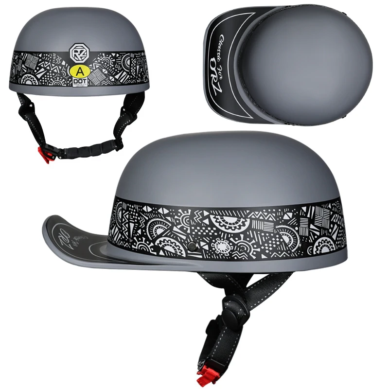 (l) Capacete Retrô Para Motocicleta/boné De Beisebol