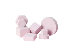 Acessórios De Decoração Para Flatlay Em Espuma Rosa - Diversos Tamanhos E Formas Para Fotos De Alimentos, Cosméticos E Bijuterias Rosa