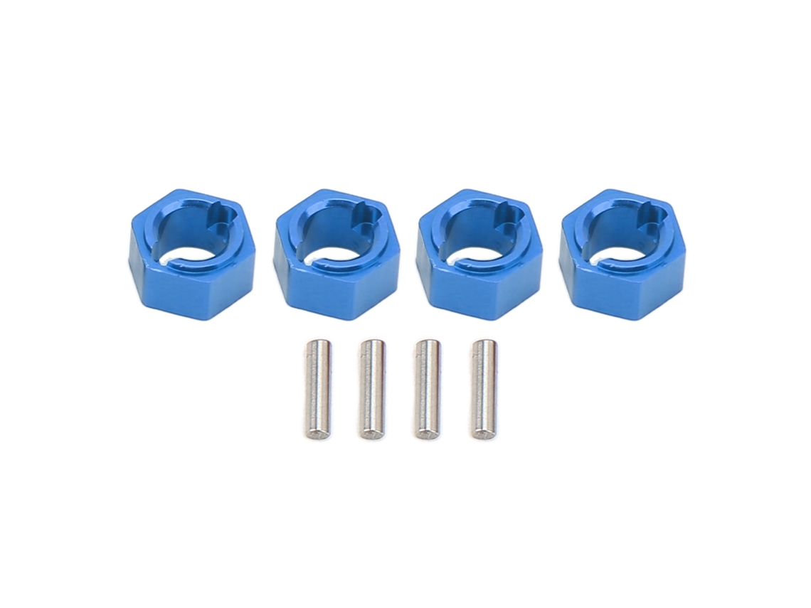 Mali conectores de Roda Hexagonal 7mm de Alumínio Profissional para Carro Rc Fms Fcx24 1/24 Azul