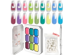 Conjunto De Esmaltes Com Efeito Degradê Esfumadozh715-4