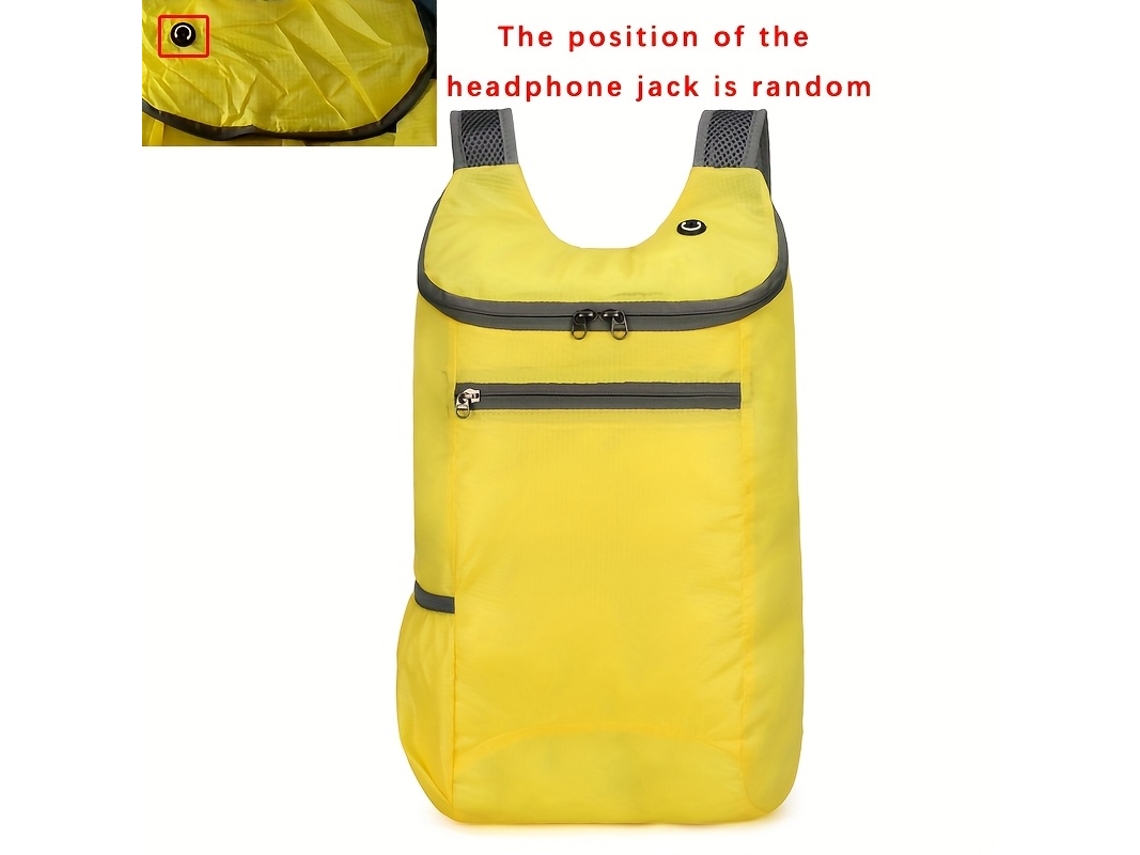 Mochila Dobrável E Leve Para Caminhadas, Feita De Nylon, Possui Diversos Bolsos E Alças Ajustáveis Para Maior Conforto E Praticidade