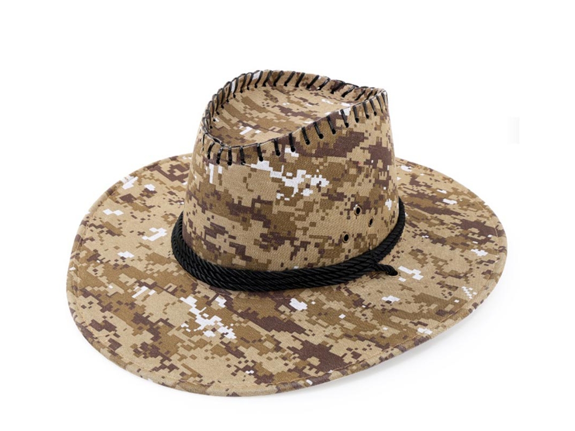 Chapéu de cowboy camuflado em bloco adulto