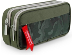 Estojo para Lápis, 3 Compartimentos, Verde, Escolar, Infantil, Meninas, Meninos AQUAFORGE