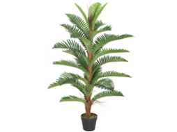 Palmeira Artificial 120 Cm, 24 Folhas Peva, Vaso, Decorativa, Verde, SINI TECH STORE