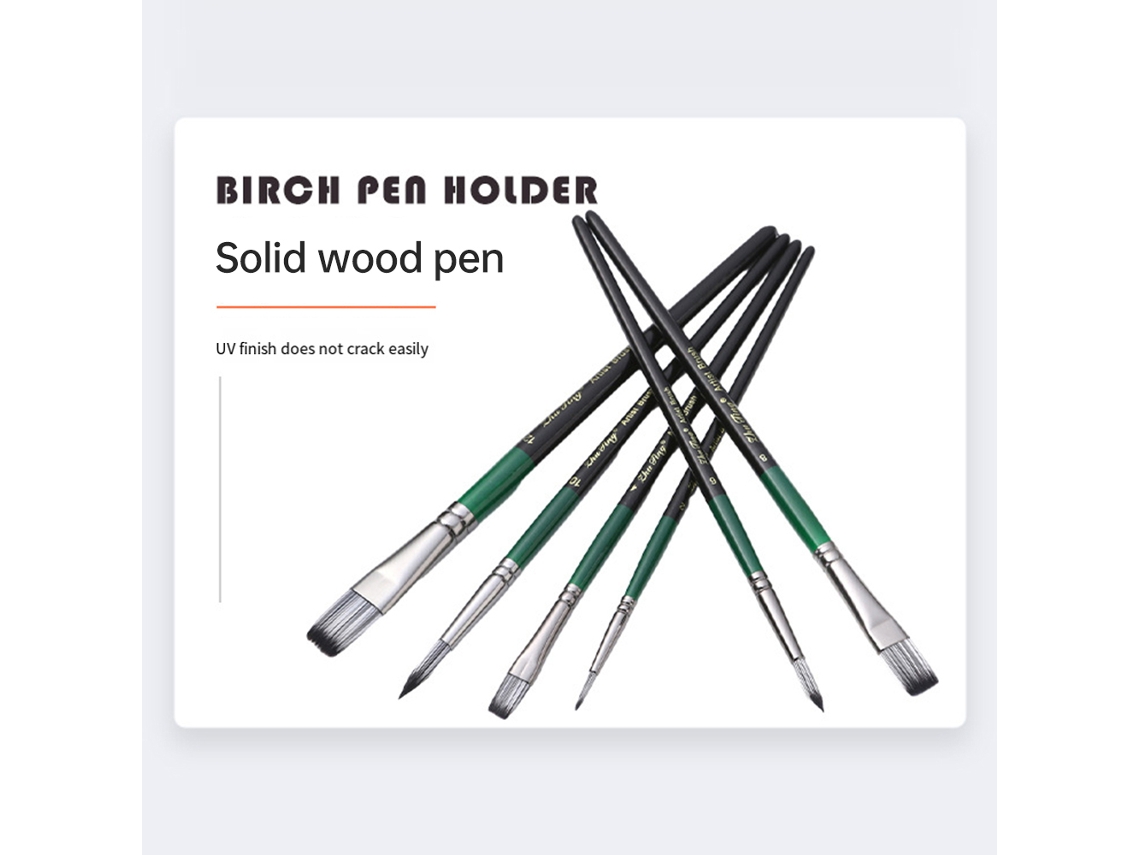 Set De 6 Pincéis Para Pintura Acrílica E Água-forte