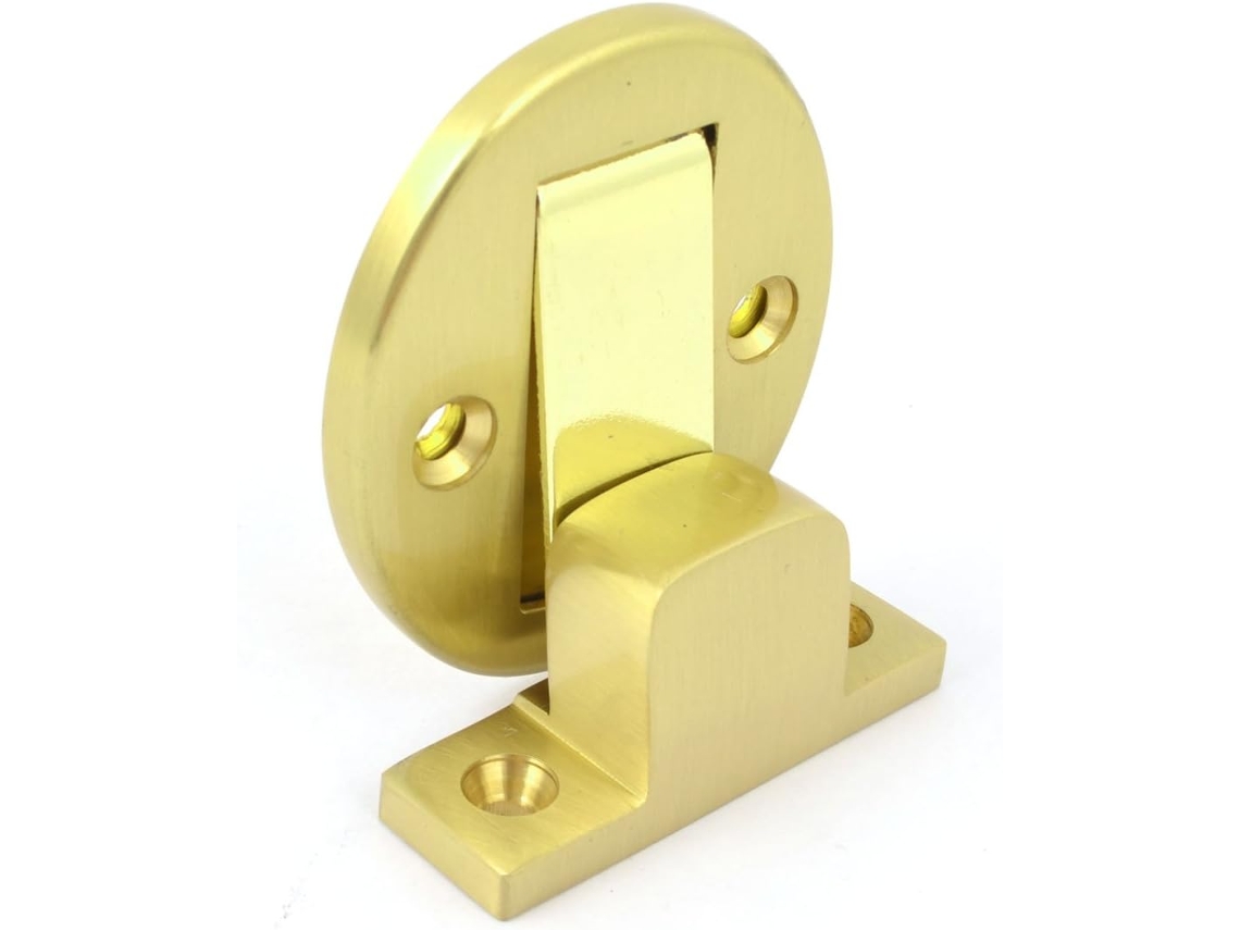 Batente De Porta Metálico Aexit Armário Escritório Quarto, Com Suporte Magnético E Fechos Em Tom Dourado