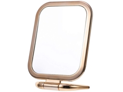 Espejo De Maquillaje Doble Lado Con Lupa, Espejo De Mesa Cuadrado (champán)