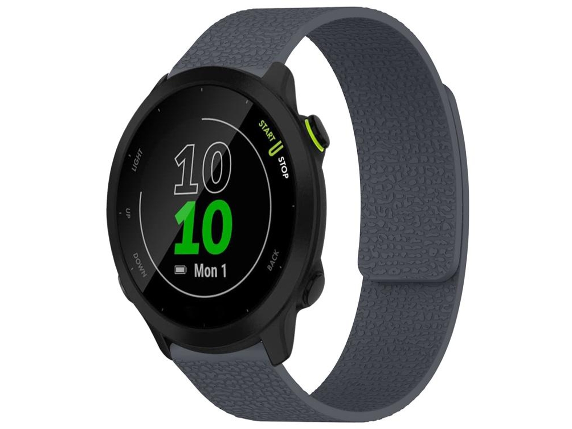 Bracelete para Garmin Forerunner 45 / 45s / Swim 2 silicone magnético textura de lichia cinza XIAOMOYU (18mm)