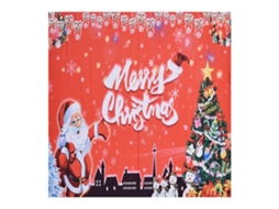Tapete de Natal com padrão Papai Noel 200x150cm S/MARCA