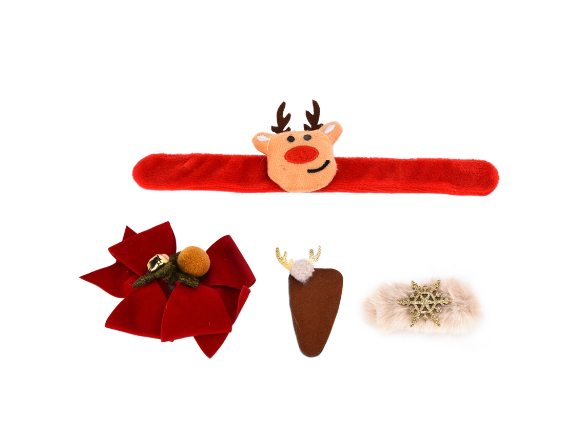 Pulseira de Natal Artesanal de Feltro Ambiental Manufatura Fina