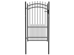 Fence Gate, Fence Gates Vidaxl Preto Aço (104 X 134.5 Cm)