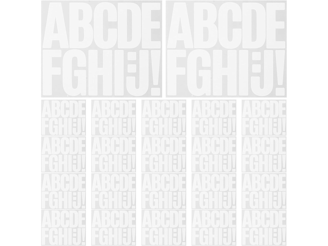 36 folhas de adesivos de vinil com letras, forte aderência e estilo, ideias para murais e projetos DIY na escola ou em casa.