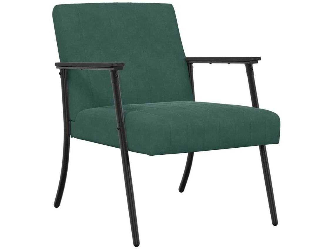 Conjunto 1 Poltrona Moderna Vidaxl Creme Veludo (59 X 75 X 78 Cm)