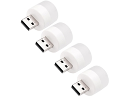 Conjunto De 4 Mini Luzes Noturnas Led Usb, Lâmpada Noturna Portátil