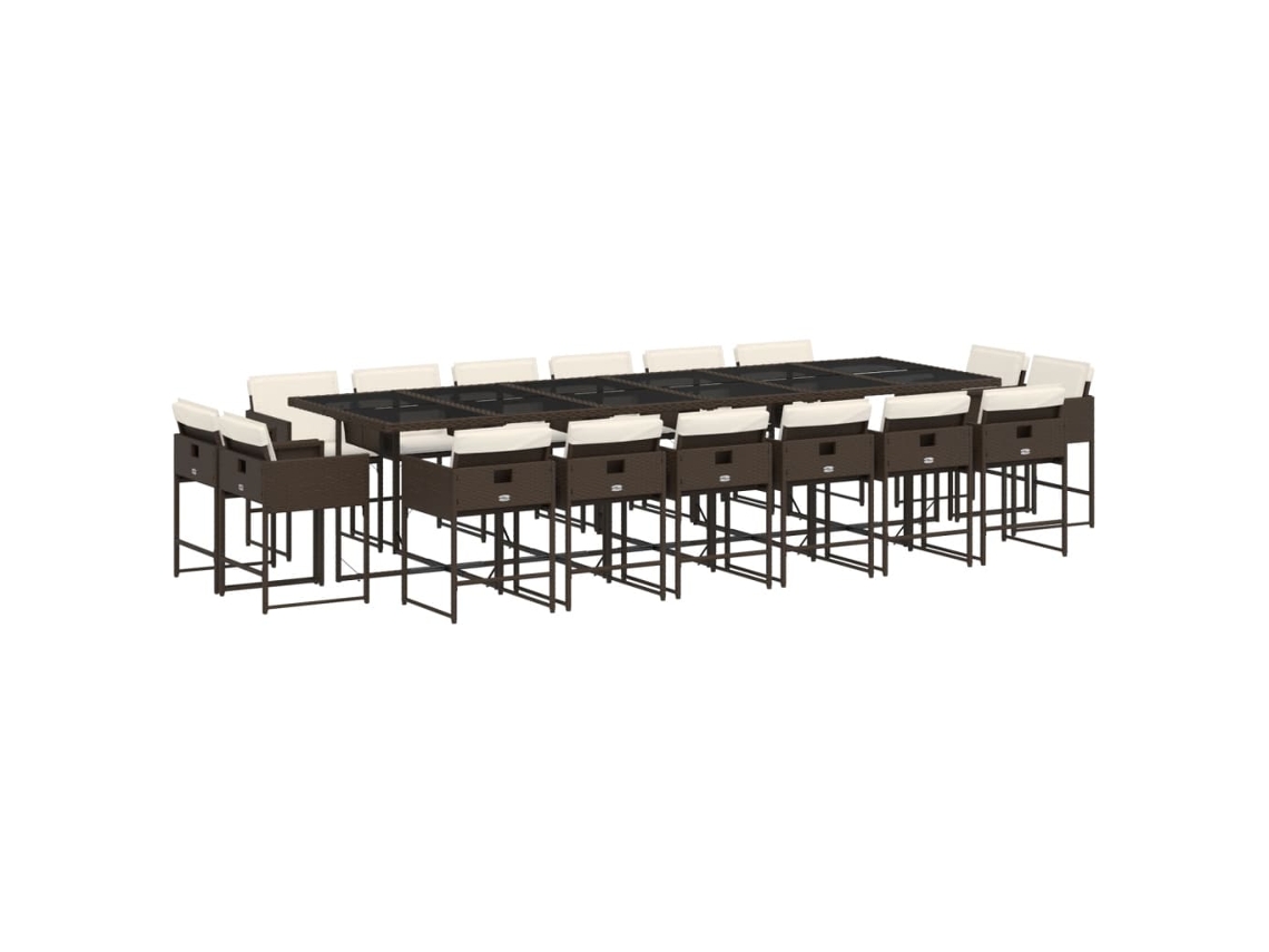 Garden Dining Set, Garden Dining Sets Vidaxl Marrom Rattan / Vime (n/a)