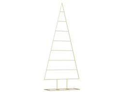 Conjunto 1 Árvore De Natal De Metal Vidaxl Dourado Aço (181 Cm)