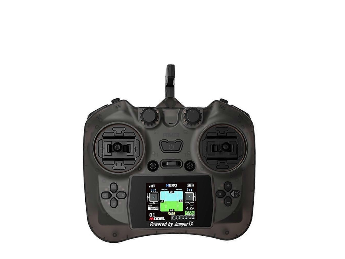Controle Remoto Inteligente Preto E Cinza Tx Com Tela Colorida, Transmissor Com Sensor Hall, Gimbal Elrs 2.4g 100mw 12ch Para Drone Fpv Rc F