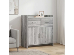 Vidaxl Buffet Sonoma Cinzento 75 X 36 X 80 Cm Derivados De Madeira