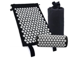Tapete De Acupressão Com Travesseiro, Travesseiro De Massagem Para Terapia De Ioga, Alivia Dores Nas Costas E No Pescoço Slowmoose (preto)