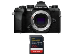 Om 5 Mark Ii Preto + 1 Sandisk 256gb Extreme Pro Uhs ii Sdxc + Ebook “20 Dicas para Fotos Que Impressionam” OM SYSTEM