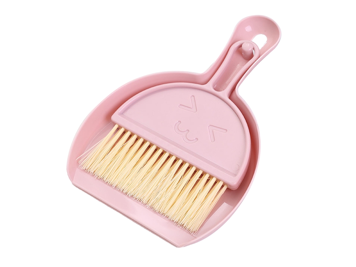 Baok-kit De Vassoura E Raspador De Mesa Para Escritório Limpeza Eficiente Remoção De Sujeira Escova Para Teclado Rosa