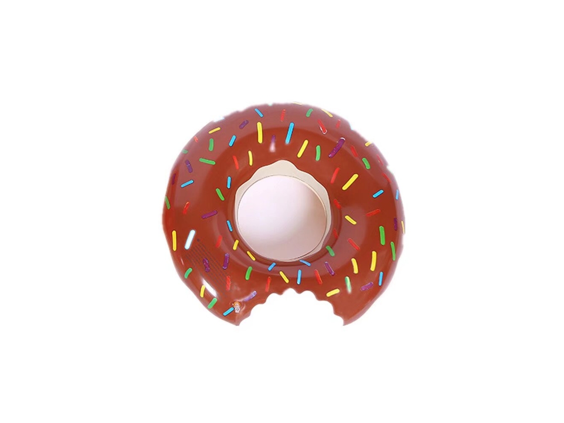 Boia Inflável Em Formato De Donut Para Piscina, Anel De Natação Individual, Cor Chocolate.