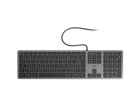 Teclado Fino com Fio e Acabamento em Metal Cinza Espacial MOBILITY LAB