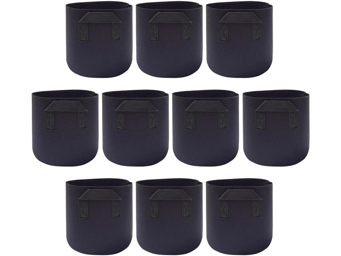 Vasos de Jardim 10 Recipientes Portáteis e Respiráveis em Tecido Não Tecido para o Cultivo de Plantas, Ideais para Uso CHABERLU