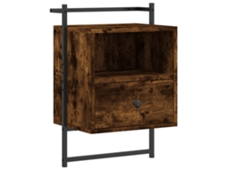 Bedside Cabinet, Bedside Cabinets Vidaxl Marrom Madeira Processada (n/a)