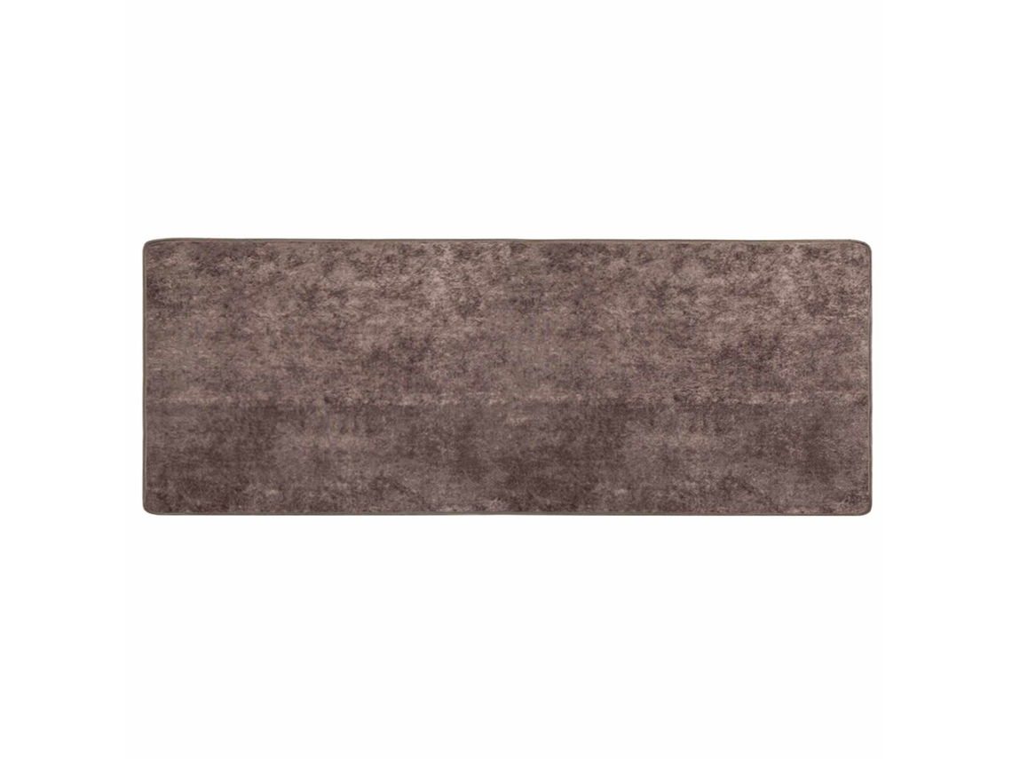 Conjunto 1 Tapete Runner Vidaxl Cinzento Poliéster (100 X 250 Cm)