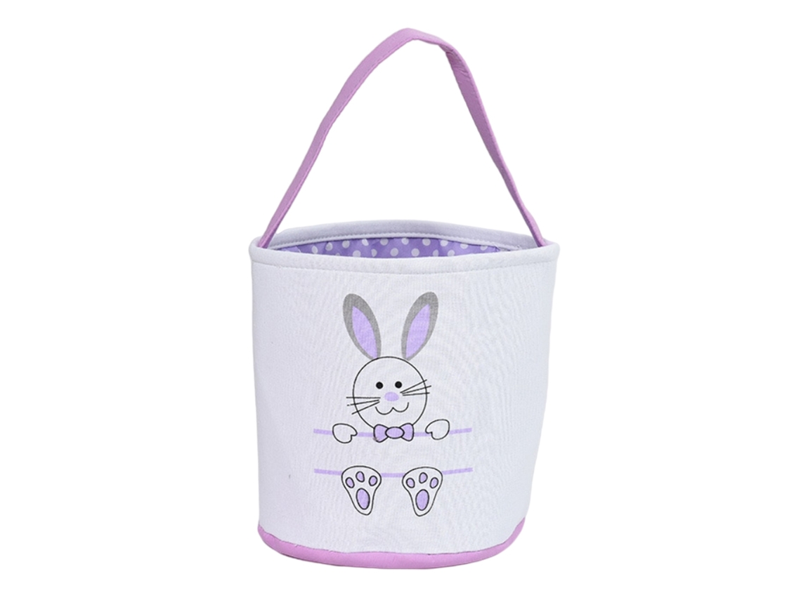 Cesto de Páscoa em Canvas com Coelhinho para Crianças, Armazenamento e Decoração LAXISCREED