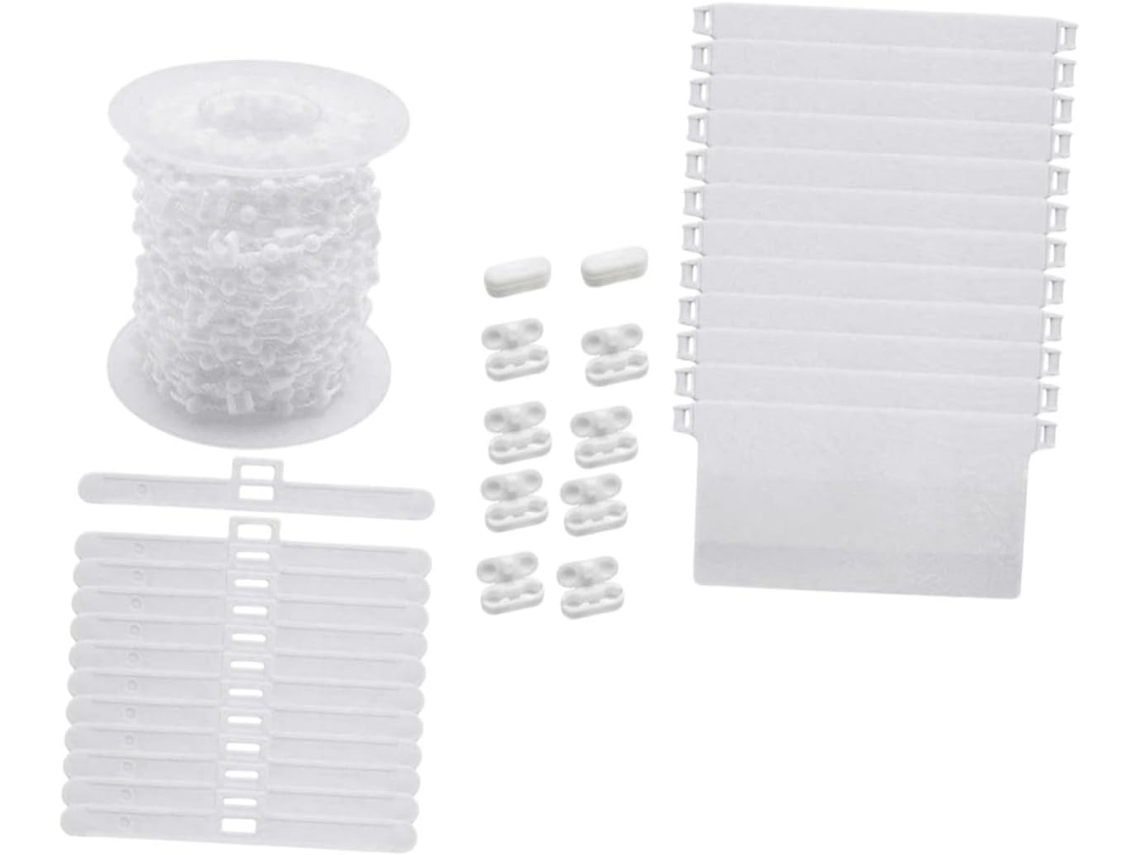 Kit De Acessórios Fomiyes Com Corrente Contas Plástico Para Persianas Verticais E Pesos Ajustáveis Prolongar A Vida Útil